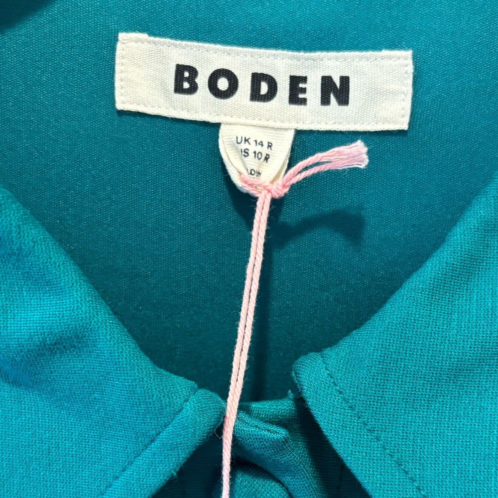 Boden Emerald Green Button-Front Midi Dress - Picture 9 of 13
